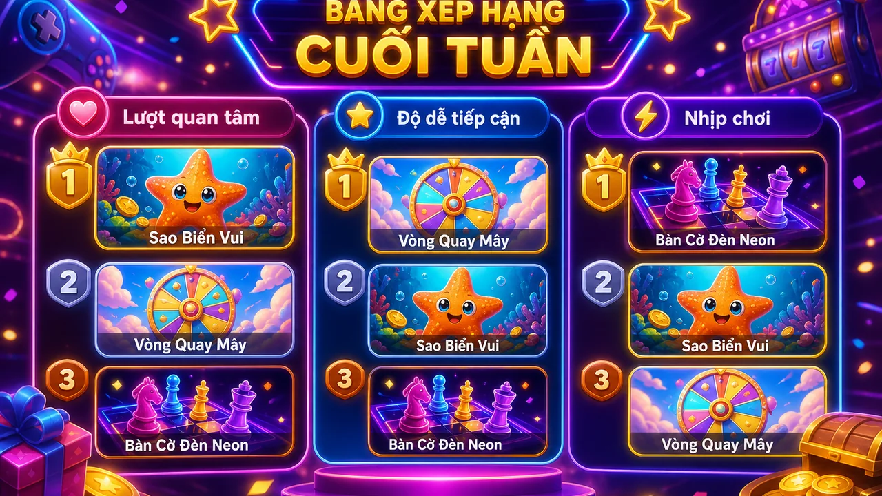Chọn game nhẹ nhàng cuối tuần: bảng xếp hạng trò chơi ok 365 dễ đọc